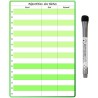 Planning et Liste à faire - To do list - magnétique effaçable pour frigo 15X21 cm A5 + 1 marqueur effaçable magnétique, liste à 