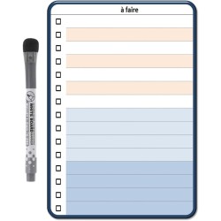 Planning et Liste à faire - To do list - magnétique effaçable pour frigo 15X21 cm A5 + 1 marqueur effaçable magnétique, liste à 