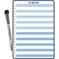 CODEX ACTION To do list - liste à faire - magnétique pour frigo effaçable 15X21 cm A5 + 1 marqueur effaçable magnétique, plannin