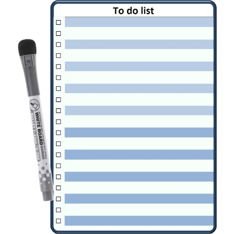 CODEX ACTION To do list - liste à faire - magnétique pour frigo effaçable 15X21 cm A5 + 1 marqueur effaçable magnétique, plannin