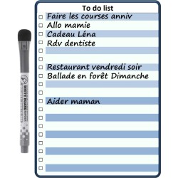 CODEX ACTION To do list - liste à faire - magnétique pour frigo effaçable 15X21 cm A5 + 1 marqueur effaçable magnétique, plannin