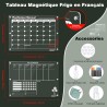 2 Pack Calendrier Frigo Transparent Magnetique en Français, 42 x 30 cm Acrylique Calendrier Magnetique Planner Frigo et Planning