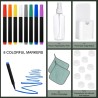 2 Pack Calendrier Frigo Transparent Magnetique en Français, 42 x 30 cm Acrylique Calendrier Magnetique Planner Frigo et Planning