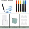 Tableau Transparent Frigo Effacable en Français, 42 x 30 cm Acrylique Tableau Planning Semaine Magnetique Calendrier Frigo Trans
