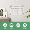 Planificateur Semainer Effaçable,Agenda Hebdomadaire à Suspendre, avec 6 Marqueurs, Transparent, 30 × 20 Cm, Adapté à Une Utilis