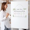 Planificateur Semainer Effaçable,Agenda Hebdomadaire à Suspendre, avec 6 Marqueurs, Transparent, 30 × 20 Cm, Adapté à Une Utilis
