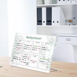Semainier, Planning Semaine, Bureau Weekly Planner, Planificateur Hebdomadaire RéPéTable, Tableau Blanc Effacable Convient Pour 
