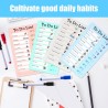 Tableau Memo Checklist, 4 Pcs To Do List pour Enfants avec 20 Papier Vierges, 2 Autocollants et 4 Marqueurs pour Tableau Blanc, 