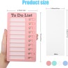Tableau Memo Checklist, 4 Pcs To Do List pour Enfants avec 20 Papier Vierges, 2 Autocollants et 4 Marqueurs pour Tableau Blanc, 