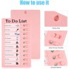 Tableau Memo Checklist, 4 Pcs To Do List pour Enfants avec 20 Papier Vierges, 2 Autocollants et 4 Marqueurs pour Tableau Blanc, 
