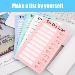 Tableau Memo Checklist, 4 Pcs To Do List pour Enfants avec 20 Papier Vierges, 2 Autocollants et 4 Marqueurs pour Tableau Blanc, 