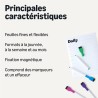 Amazon Basics Lot de 3 calendriers magnétiques effaçables à sec pour réfrigérateur avec 8 marqueurs et effaceur, Blanc