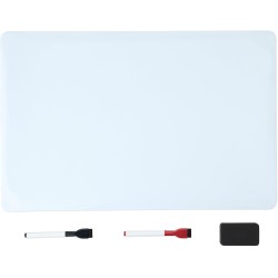Amazon Basics Tableau magnétique effaçable à sec, tableau Blanc pour réfrigérateur, feuille de 33 x 50 cm, avec 2 marqueurs et e