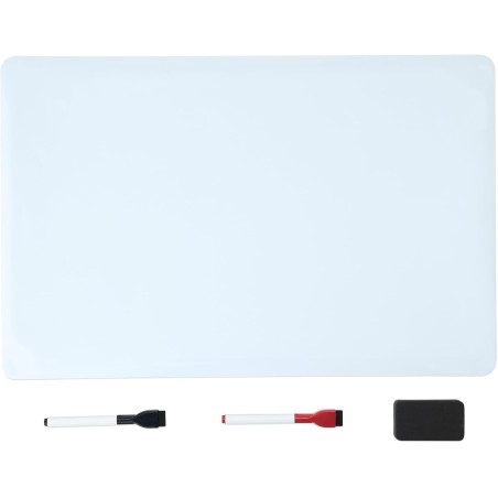Amazon Basics Tableau magnétique effaçable à sec, tableau Blanc pour réfrigérateur, feuille de 33 x 50 cm, avec 2 marqueurs et e