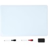 Amazon Basics Tableau magnétique effaçable à sec, tableau Blanc pour réfrigérateur, feuille de 33 x 50 cm, avec 2 marqueurs et e