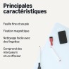 Amazon Basics Tableau magnétique effaçable à sec, tableau Blanc pour réfrigérateur, feuille de 33 x 50 cm, avec 2 marqueurs et e