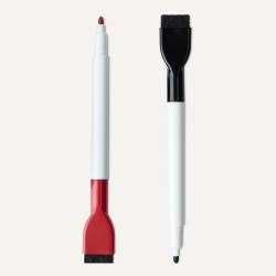 Amazon Basics Tableau magnétique effaçable à sec, tableau Blanc pour réfrigérateur, feuille de 33 x 50 cm, avec 2 marqueurs et e