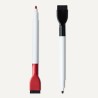 Amazon Basics Tableau magnétique effaçable à sec, tableau Blanc pour réfrigérateur, feuille de 33 x 50 cm, avec 2 marqueurs et e