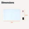 Amazon Basics Tableau magnétique effaçable à sec, tableau Blanc pour réfrigérateur, feuille de 33 x 50 cm, avec 2 marqueurs et e