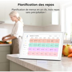 NEWYES Calendrier Numerique Mural 15,6" – Tableau Organisation Famille Wi-Fi Sync & Cadre Photo Numérique, Semainier Enfant 1920