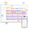NEWYES Calendrier Numerique Mural 15,6" – Tableau Organisation Famille Wi-Fi Sync & Cadre Photo Numérique, Semainier Enfant 1920
