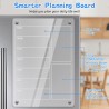 A4 Calendrier Magnetique Frigo Transparent-Calendrier Magnétique Effaçable (29,7 x 21cm)-Semaine Tableau Frigo Transparent avec 