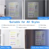 A4 Calendrier Magnetique Frigo Transparent-Calendrier Magnétique Effaçable (29,7 x 21cm)-Semaine Tableau Frigo Transparent avec 