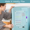 A4 Calendrier Magnetique Frigo Transparent-Calendrier Magnétique Effaçable (29,7 x 21cm)-Semaine Tableau Frigo Transparent avec 