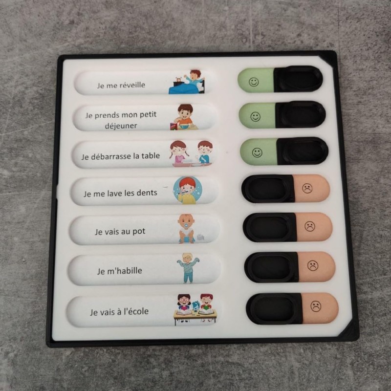 Générique Tableau d'activités Routine Enfant bébé à Personnaliser to do List Matin Soir Réveil Coucher Sommeil Dodo Taches ménag