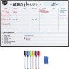 Semainier Tableau Magnetique Frigo 40x30cm, Planning Semaine Tableau Blanc Effacable To Do List, Réutilisable Weekly Planner Tab