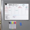 Semainier Tableau Magnetique Frigo 40x30cm, Planning Semaine Tableau Blanc Effacable To Do List, Réutilisable Weekly Planner Tab