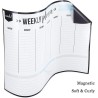 Semainier Tableau Magnetique Frigo 40x30cm, Planning Semaine Tableau Blanc Effacable To Do List, Réutilisable Weekly Planner Tab