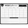 Semainier Tableau Magnetique Frigo 40x30cm, Planning Semaine Tableau Blanc Effacable To Do List, Réutilisable Weekly Planner Tab