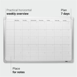 DESQ Planning mensuel - Magnétique, 60 x 90 cm, Cadre en aluminium, Business Classy Design, Français