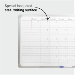 DESQ Planning mensuel - Magnétique, 60 x 90 cm, Cadre en aluminium, Business Classy Design, Français
