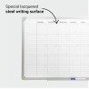 DESQ Planning mensuel - Magnétique, 60 x 90 cm, Cadre en aluminium, Business Classy Design, Français