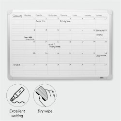 DESQ Planning mensuel - Magnétique, 60 x 90 cm, Cadre en aluminium, Business Classy Design, Français