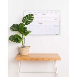 DESQ Planning mensuel - Magnétique, 60 x 90 cm, Cadre en aluminium, Business Classy Design, Français