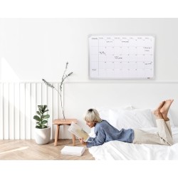 DESQ Planning mensuel - Magnétique, 60 x 90 cm, Cadre en aluminium, Business Classy Design, Français