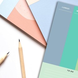 Planner Settimanale da Tavolo A4-52 Fogli, Perpetuo di Design