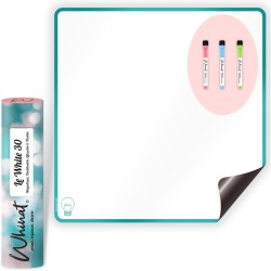 Tableau blanc magnétique effaçable pour frigo - Magnet souple pour bureau & chambre enfant - Pense bête adhésif aimanté familial