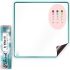Tableau blanc magnétique effaçable pour frigo - Magnet souple pour bureau & chambre enfant - Pense bête adhésif aimanté familial