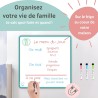 Tableau blanc magnétique effaçable pour frigo - Magnet souple pour bureau & chambre enfant - Pense bête adhésif aimanté familial