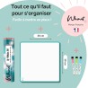 Tableau blanc magnétique effaçable pour frigo - Magnet souple pour bureau & chambre enfant - Pense bête adhésif aimanté familial