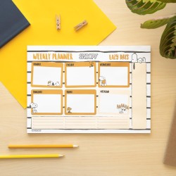 Grupo Erik - Bloc Notes A4 Semainier Snoopy | Sous-Main Bureau, Planner Hebdomadaire | Papeterie de Bureau, Fournitures Scolaire