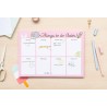Grupo Erik - Bloc Notes A4 Semainier Pusheen Rose Collection | Sous-Main Bureau, Planner Hebdomadaire | Papeterie de Bureau, Fou