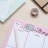 Grupo Erik - Bloc Notes A4 Semainier Pusheen Rose Collection | Sous-Main Bureau, Planner Hebdomadaire | Papeterie de Bureau, Fou