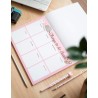 Grupo Erik - Bloc Notes A4 Semainier Pusheen Rose Collection | Sous-Main Bureau, Planner Hebdomadaire | Papeterie de Bureau, Fou