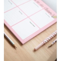 Grupo Erik - Bloc Notes A4 Semainier Pusheen Rose Collection | Sous-Main Bureau, Planner Hebdomadaire | Papeterie de Bureau, Fou