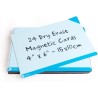 Notes - 24 cartes magnétiques bleues effaçables à sec 15 x 10 cm - Notes réutilisables pour tableau blanc, tâches, planification